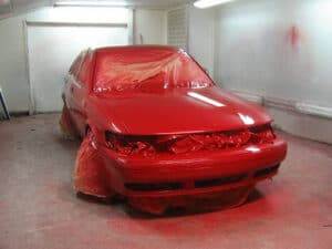 A newly painted car
