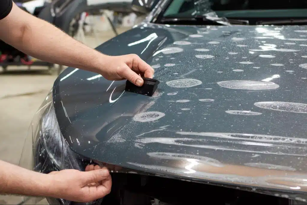 Paint protection film installation on vehicle in Bronx NY